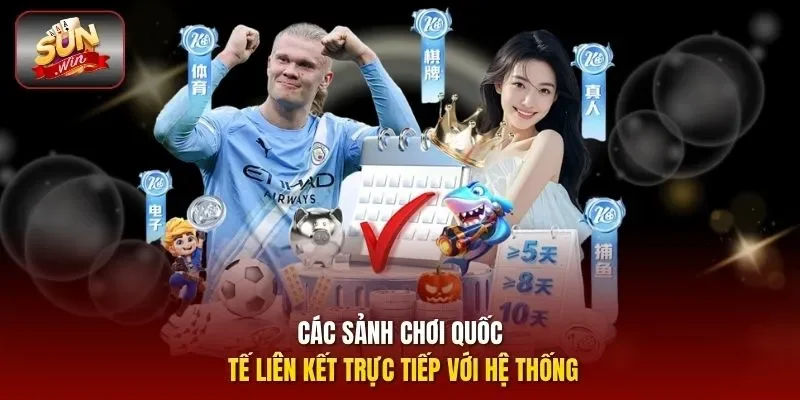 Các sảnh chơi quốc tế liên kết trực tiếp với hệ thống