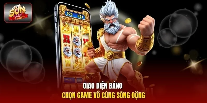 Giao diện bảng chọn game vô cùng sống động