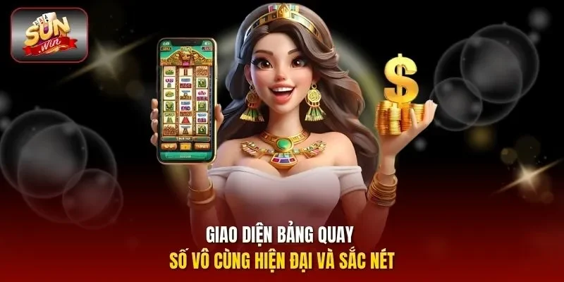 Giao diện bảng quay số vô cùng hiện đại và sắc nét