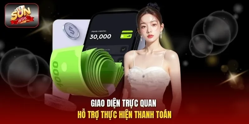 Giao diện trực quan hỗ trợ thực hiện thanh toán